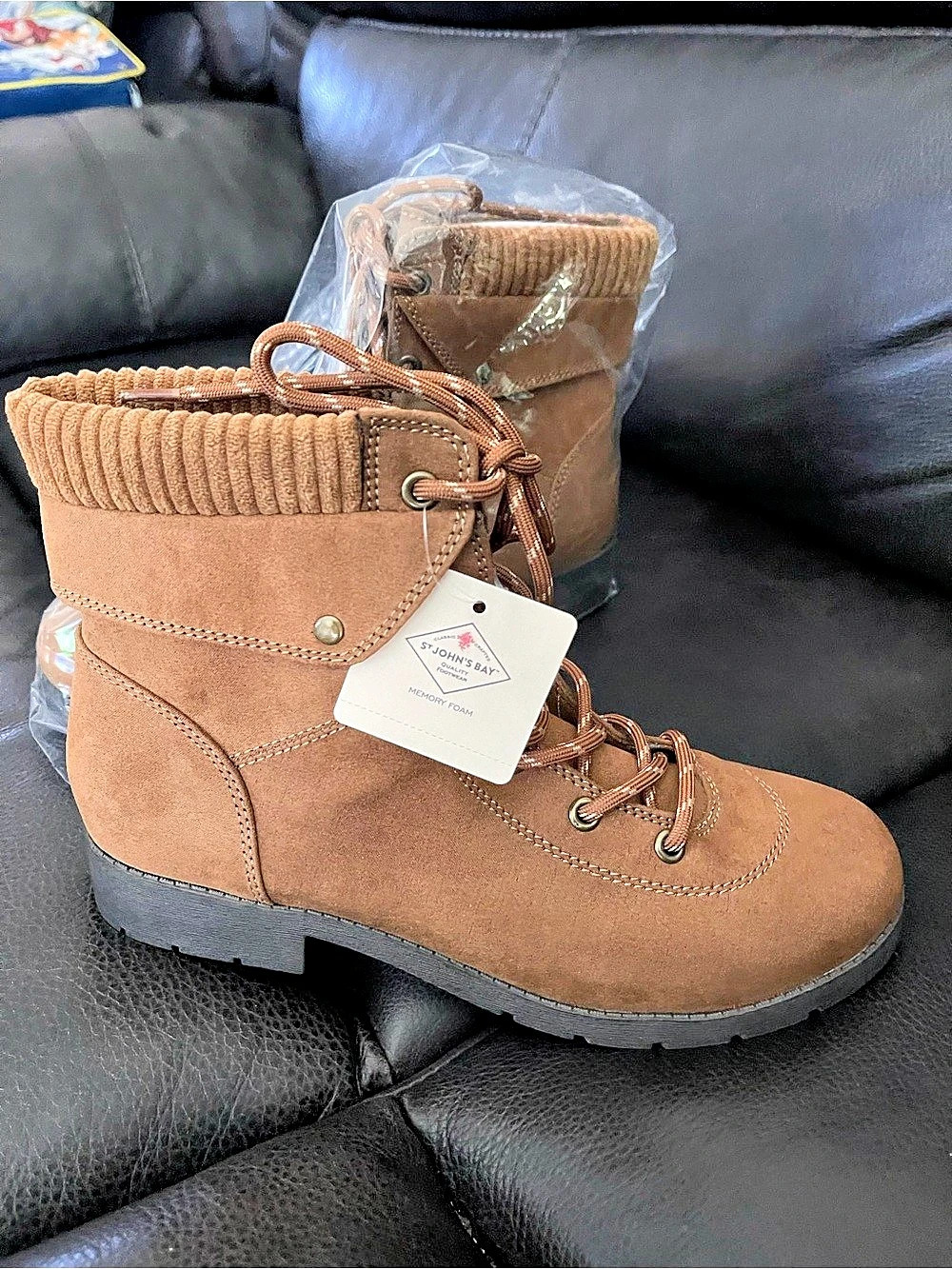 St. John's Bay Yumma Brown Lace-Up Winter Boots